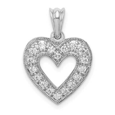 1/4Ct. Diamond Heart Pendant 14k White Gold PM4861-025-WA, MPN: PM4861-025-WA, 883957300498