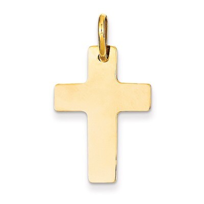 Cross Charm 14k Gold Polished D3139, MPN: D3139, 658226127317