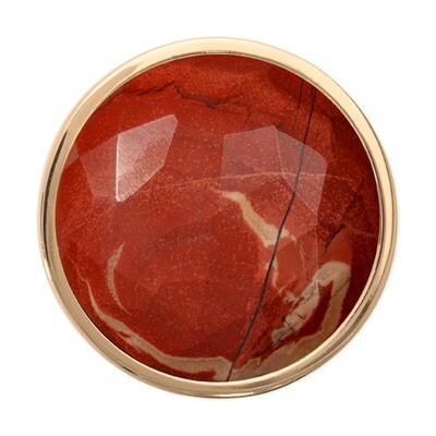 Nikki Lissoni Faceted Rainbow Jasper Gold-Plated 33mm Coin C1317GM, MPN: C1317GM, 8718627468173