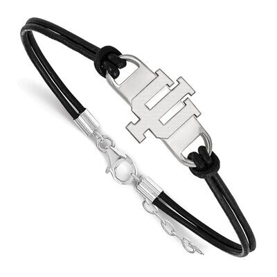 Indiana University Leather Bracelet Small Center Sterling Silver SS023IU-7, MPN: SS023IU-7, 8867746…