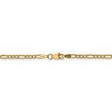 28 Inch 2.5mm Semi-Solid Figaro Chain 14k Yellow Gold BC120-28, MPN: BC120-28, 191101905315