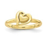 Gold-plated Heart Ring - Sterling Silver QSK1622, MPN: QSK1622, 886774251189