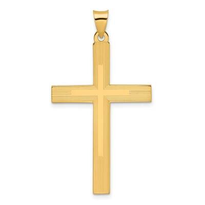 Line Design Solid Cross Pendant 14k Gold Polished XR1868, MPN: XR1868,