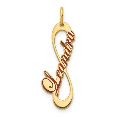 Small Infinity Name Charm 14k Gold Epoxied XNA1099Y, MPN: XNA1099Y,