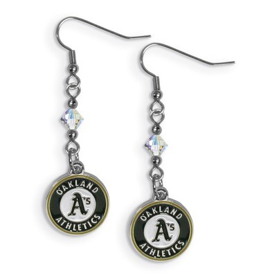 MLB  Oakland Athletics Crystal Dangle Earrings Siskiyou Buckle GC5313