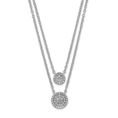 Double Strand 18 Inch Necklace 14k White Gold PM8565-020-WA, MPN: PM8565-020-WA, 883957763828