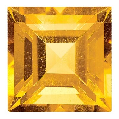 Citrine 8mm Square Step Cut AA Quality Gemstone CI-0800-SQS-AA, MPN: CI-0800-SQS-AA,