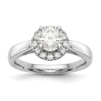 Round Halo Engagement Diamond Semi-mount Ring 14k White Gold RM2038E-100-WAA, MPN: RM2038E-100-WAA,…