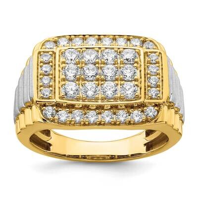 Si1/Si2, G H I, Men&#39;s Ring 14k Gold Lab Grown Diamond RM7296-150-10YWLG, MPN: RM7296-150-10YWLG, 88…