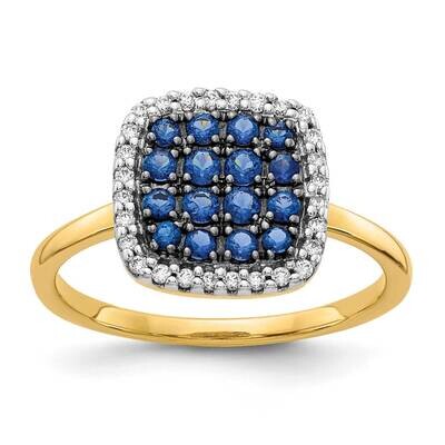 Sapphire Ring 14k Gold Diamond RM5746-SA-016-YA, MPN: RM5746-SA-016-YA, 883957500263