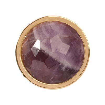 Nikki Lissoni Faceted Amethyst Gold-Plated 23mm Coin C1321GS, MPN: C1321GS, 8718627468227