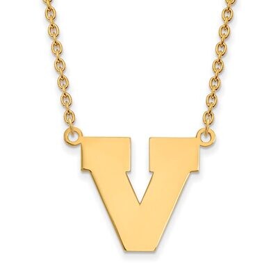 University of Virginia Large Pendant with Chain Necklace Gold-plated Silver GP055UVA-18, MPN: GP055…
