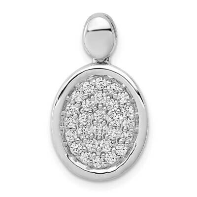 1/2Ct. Diamond Fancy Oval Pendant 14k White Gold PM4010-045-WA, MPN: PM4010-045-WA, 883957504834