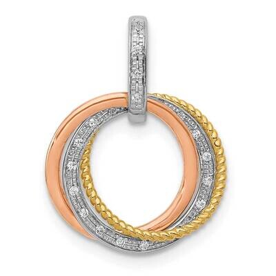 1/20Ct. Diamond Moveable Circles Pendant 14k Tri-color Gold PM4715-006-YWRA, MPN: PM4715-006-YWRA, …