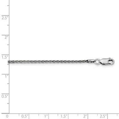 20 Inch Solid 1.6mm Antiqued Square Spiga Chain Sterling Silver QFC215-20, MPN: QFC215-20, 88677409…