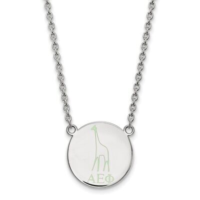 Alpha Epsilon Phi Small Enameled Pendant with 18 Inch Chain Sterling Silver SS045AEP-18, MPN: SS045…