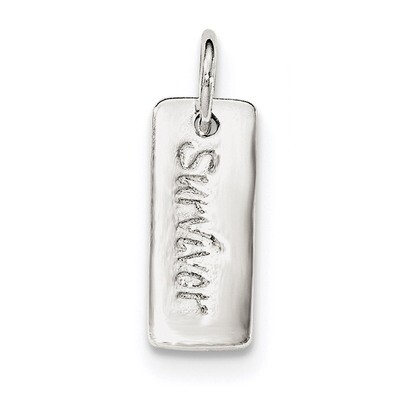 COURAGE SURVIVOR Reversible Charm Sterling Silver Polished QC8571, MPN: QC8571, 191101360183