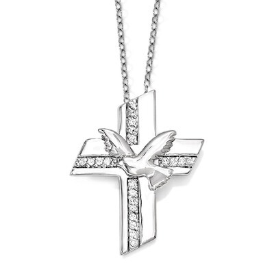 Confirmation Blessings 18 Inch Necklace Sterling Silver with Diamonds QSX554, MPN: QSX554, 88677425…