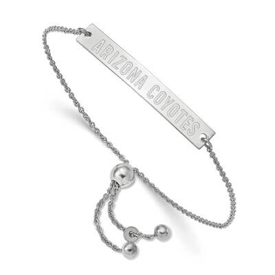 Arizona Coyotes Small Bar Adjustable Bracelet Sterling Silver SS021COY-9, MPN: SS021COY-9, 19110148…