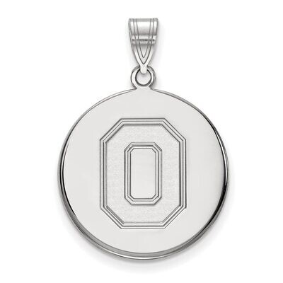Ohio State University Large Disc Pendant Sterling Silver SS064OSU, MPN: SS064OSU, 886774693484