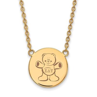 Sigma Delta Tau Small Enameled Pendant with 18 Inch Chain Gold-plated Silver GP045SDT-18, MPN: GP04…