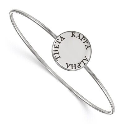 Kappa Alpha Theta Enameled Slip-on Bangle Sterling Silver SS021KAT-7, MPN: SS021KAT-7, 886774603544