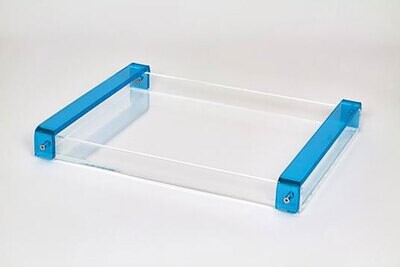 Tizo Acrylic Lucite Tray with Handle 16 x 12 Inch Turquoise HA214TQTY, MPN: HA214TQTY,