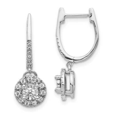 0.35Ct Dia. Round Dangle Hinged Hoop Earrings 14k White Gold EM5542-033-WA, MPN: EM5542-033-WA, 883…