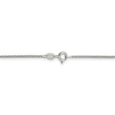 22 Inch 1.25mm Round Box Chain Sterling Silver QHX024-22, MPN: QHX024-22, 886774124414