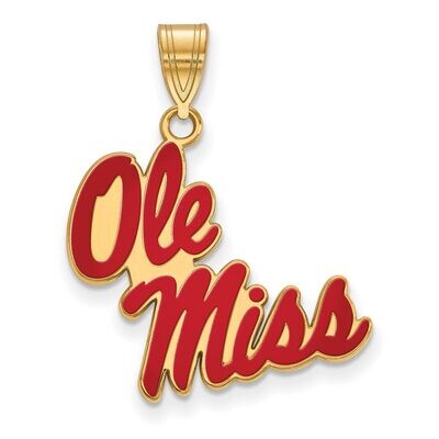 University of Missisippi Large Enamel Pendant Gold-plated Silver GP057UMS, MPN: GP057UMS, 886774949…