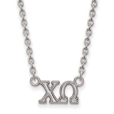 Chi Omega Medium Pendant with 18 Inch Chain Sterling Silver SS007CHO-18, MPN: SS007CHO-18, 88677459…