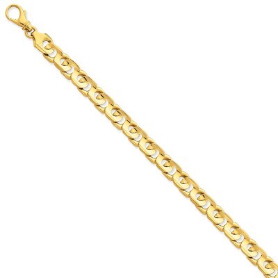 8mm Hand-Polished Fancy Link Chain 22 Inch 14k Gold LK178-22, MPN: LK178-22, 191101650253