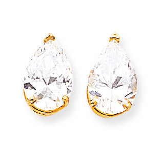 12x8mm Pear CZ Diamond Earrings 14k Gold XE84CZ Diamond, MPN: XE84CZ, 883957105178