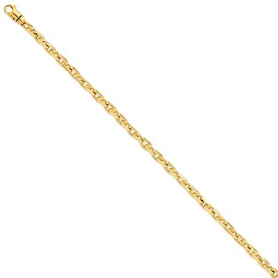 4.5mm Hand-Polished Fancy Link Chain 7 Inch 14k Gold LK302-7, MPN: LK302-7, 886774405094