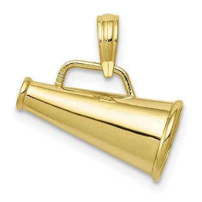 3-D Small Megaphone Pendant 10k Gold Polished 10C2632, MPN: 10C2632,