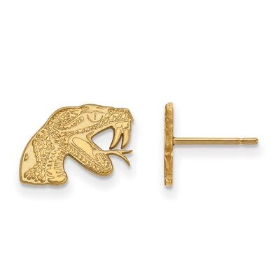 Florida A&amp;M University x-Small Post Earring Gold-plated Silver GP007FAM, MPN: GP007FAM, 886774905044