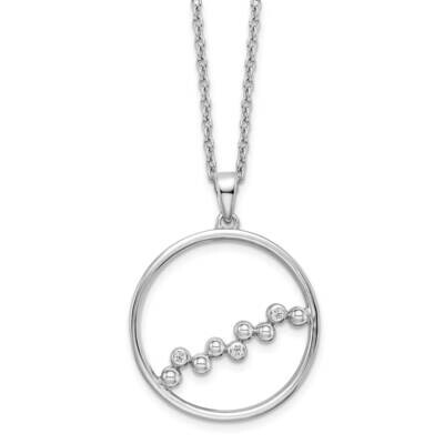 White Ice .03Ct. Diamond Necklace Sterling Silver QW490-18, MPN: QW490-18, 191101479335