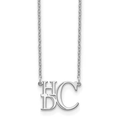 Semi Stacked Monogram Necklace 14k White Gold XNA884W, MPN: XNA884W,