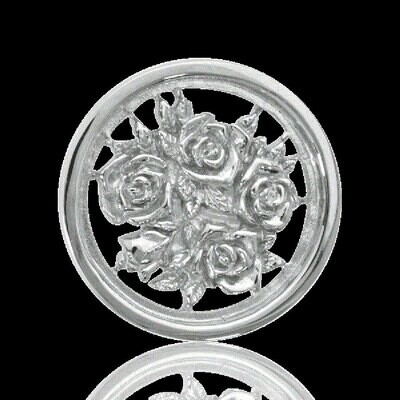 Nikki Lissoni Bouquet With Roses Two-Sided Silver Plated 23mm Coin C1027SS, MPN: C1027SS, 871862746…