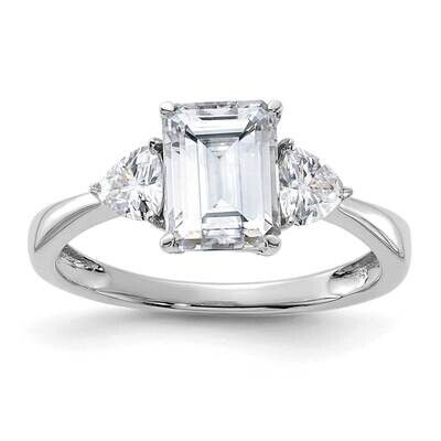 2 1/6ct. Three Stone G H I True Light Moissanite Engagement Ring 14k White Gold RM4450E-215-WMT, MP…