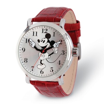 Disney Adult Size Red Strap Mickey Mouse with Moving Arms Watch  XWA5757, MPN: XWA5757, 843231080935