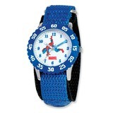 Marvel Spiderman Kids Blue Velcro Band Time Teacher Watch XWA3637, MPN: XWA3637, 843231060265