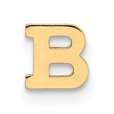Die Struck Letter B 14k Yellow Gold YG2220B, MPN: YG2220B,