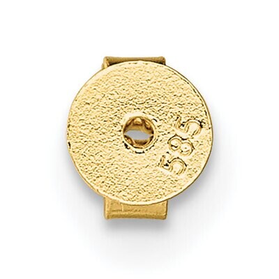 Heart Leg Friction Earring Nut 14k Yellow Gold YG714, MPN: YG714,