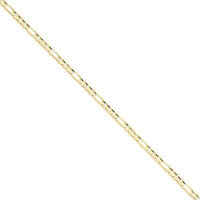 4.5mm Concave Open Figaro Chain 22 Inch 14k Gold LFG120-22, MPN: LFG120-22, 886774416984