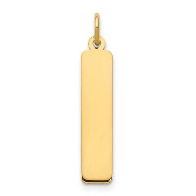 Medium Vertical Blank Bar Charm Sterling Silver Gold-plated XNA1277GP, MPN: XNA1277GP,