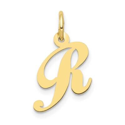 Fancy Script Initial R Charm 10k Gold Small 10YC650R, MPN: 10YC650R,