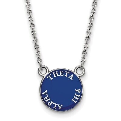 Theta Phi Alpha Extra Small Enameled Pendant with 18 Inch Chain Sterling Silver SS012TPA-18, MPN: S…