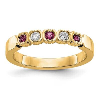 Diamond with Ruby Band 14k Yellow Gold RM3395B-RU-010-YAA, MPN: RM3395B-RU-010-YAA,