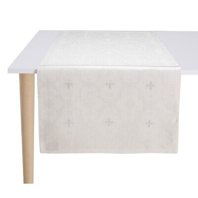 Le Jacquard Francais Runner Armoiries Off White 100% Linen 27097, MPN: 27097, 3660269270971